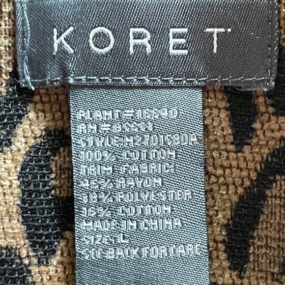 Koret- Black Leopard  print denim‎ jacket, size large - Picture 7 of 8